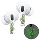 RockMax Glowing Music Skin for AirPods, Easy to Identify, Universal Sticker Wraps for AirPods Pro 3/2/1 and Gen 1/2/3/4, Cute Earbud Accessories