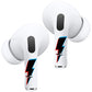 RockMax for AirPod Pro 2 Skin, Helps to Identify, Universal Fit for AirPods Pro 3/2/1 and Gen 1/2/3/4, Black Lightning Sticker Cover, Stylish Gift for Women and Teens
