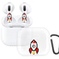 RockMax for AirPod 3rd Generation Case Cute, Clear Case with Black Keychain and Stylish Decal Stickers, Durable Rocket Skin Wrap, Easy to Apply, for Teens and Women