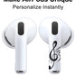 RockMax for AirPods 4 Skin, Easy to Clarify, Black Music Note Sticker Wrap, Ultra-Thin Case-Friendly, 3-Step Install, Compatible with AirPods 1/2/3/4 and AirPods Pro 1/2/3(Universal Fit)