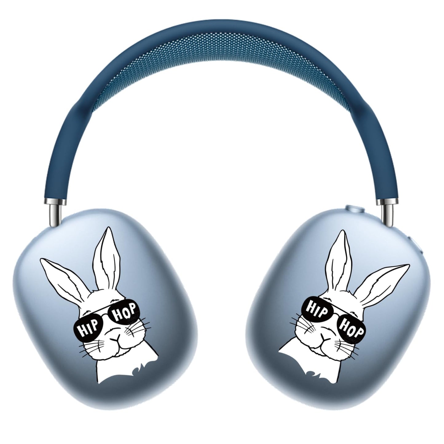 ROCKMAX Bunny Sticker for AirPods Max, Lovely Decal Skin for Wireless Headphones, Stylish Rabbit Accessories Compatible to AirPods Max Case Cover, Unique Gift for Teens, with Cleaning Kit