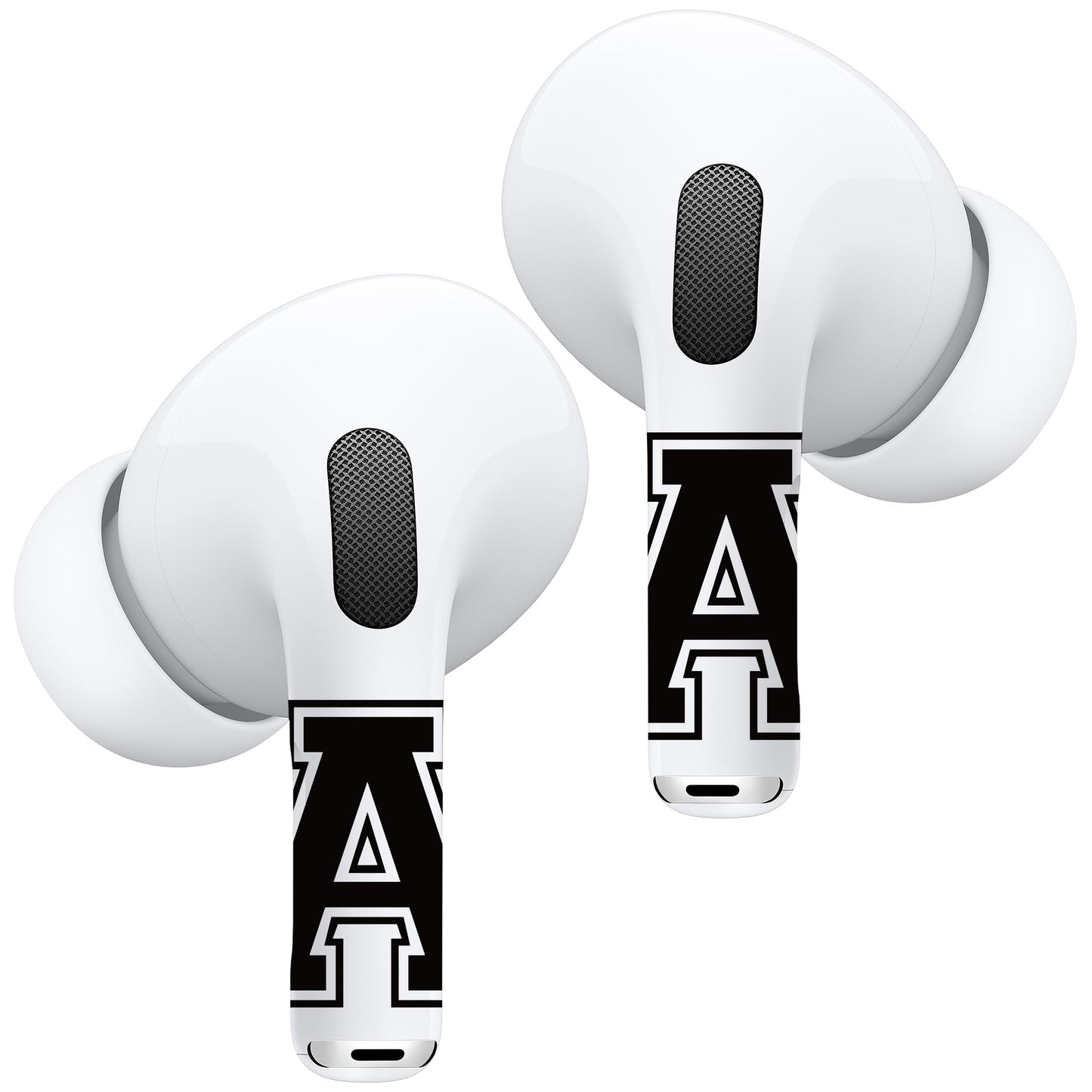 RockMax for AirPod Stickers, No More Mix-Ups, Universal Fit for AirPods Pro 3/2/1 and Gen 1/2/3/4, Letter A Skin Cover, Custom Gift for Women and Teens