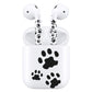 ROCKMAX Black Accessories for AirPods 2nd Gen, Cat Paw Decal Skin Sticker for Earphones and Charging Case, Earbuds Case Cover Wrap for Women and Teens, with Cleaning Kits for Customization