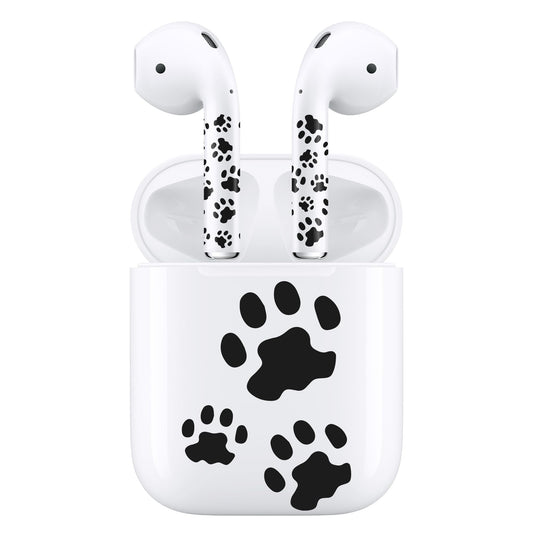 ROCKMAX Black Accessories for AirPods 2nd Gen, Cat Paw Decal Skin Sticker for Earphones and Charging Case, Earbuds Case Cover Wrap for Women and Teens, with Cleaning Kits for Customization