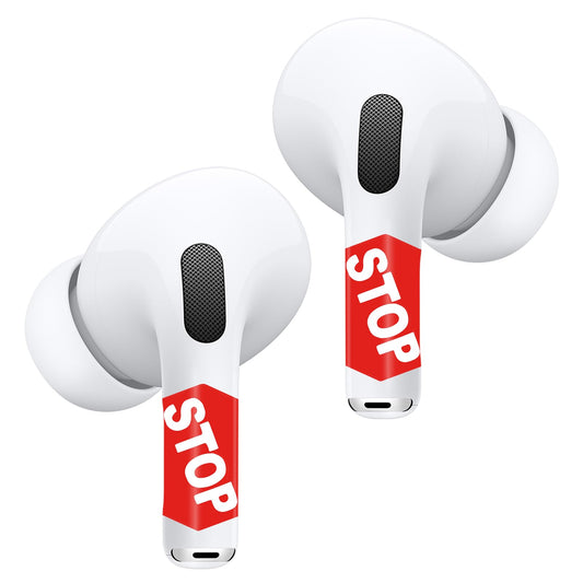 RockMax for AirPods Skin, Stop Sign Decal Stickers for Air Pods Pro, Red Wrap Tattoos for AirPods 2nd Generation, Waterproof, No Bubble, Ideal Gift for Kids and Adults