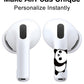 RockMax for Universal AirPod Skin, Quickly Recognizable, for AirPods Pro 3/2/1 and Gen 1/2/3/4, Panda Sticker Cover, for Women and Teens