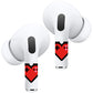 RockMax Universal Skin Accessories for AirPods Pro, Easy to Spot, Gaming Heart Sticker Cover, for AirPods Pro 3/2/1 and Gen 1/2/3/4, Unique Gift