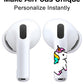 RockMax for Universal AirPod Skin, Quickly Recognizable, for AirPods Pro 3/2/1 and Gen 1/2/3/4, Unicorn Sticker Cover, for Women and Teens
