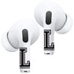 RockMax for AirPod Stickers, No More Mix-Ups, Universal Fit for AirPods Pro 3/2/1 and Gen 1/2/3/4, Letter L Skin Cover, Custom Gift for Women and Teens