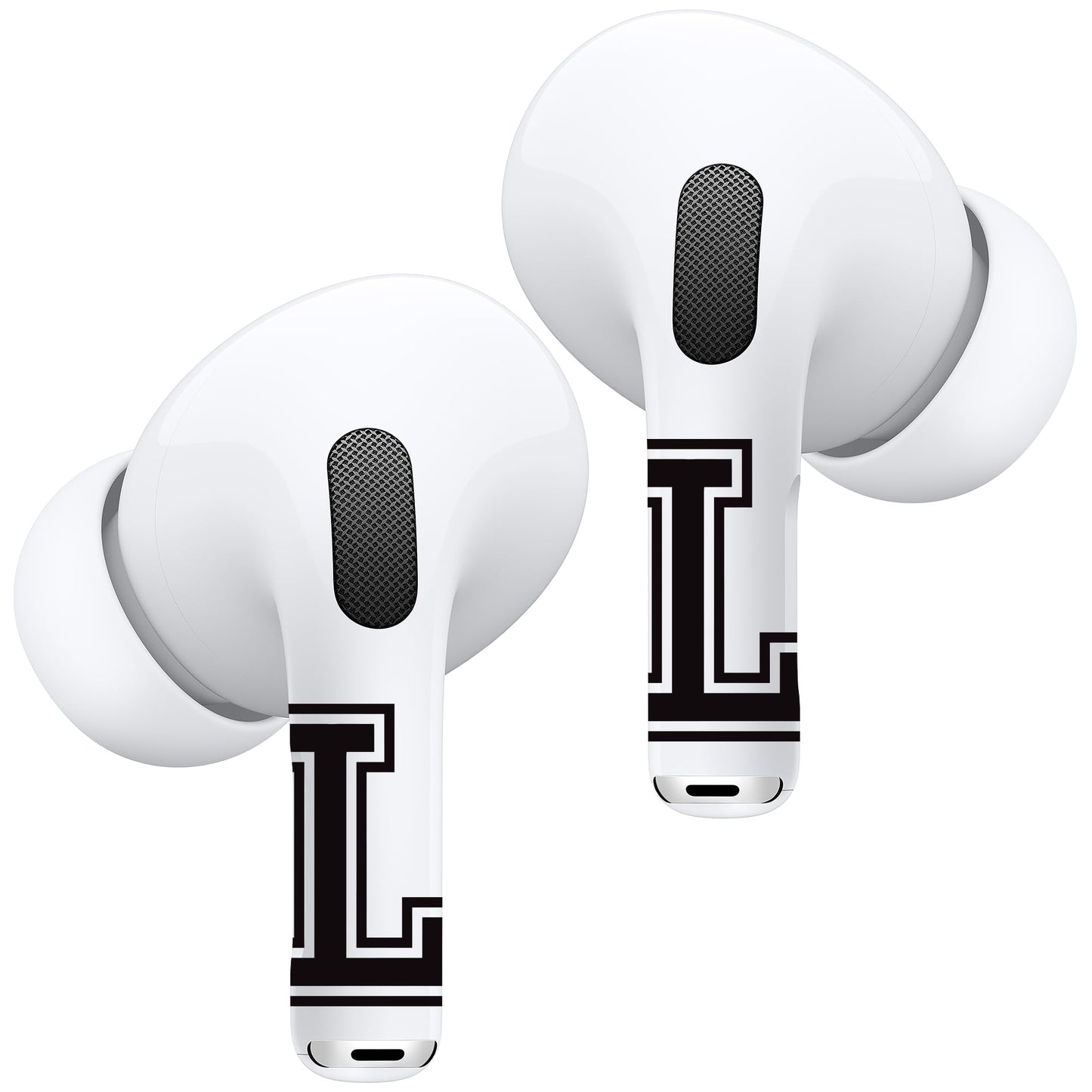 RockMax for AirPod Stickers, No More Mix-Ups, Universal Fit for AirPods Pro 3/2/1 and Gen 1/2/3/4, Letter L Skin Cover, Custom Gift for Women and Teens