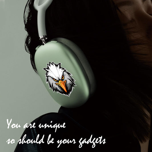 ROCKMAX Eagle Design Sticker Accessories for AirPods Max， Cool Skin Wrap for Wireless Over-Ear Headphones, Compatible with Transparent AirPods Max Case Cover, with Cleaning Kit