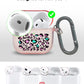 RockMax for AirPods 4 Case Cover with Art Skin, Cute TPU AirPods Case with Keychain Hook, Semi-Transparent Decorative Case for Women, Leopard, Clear Pink