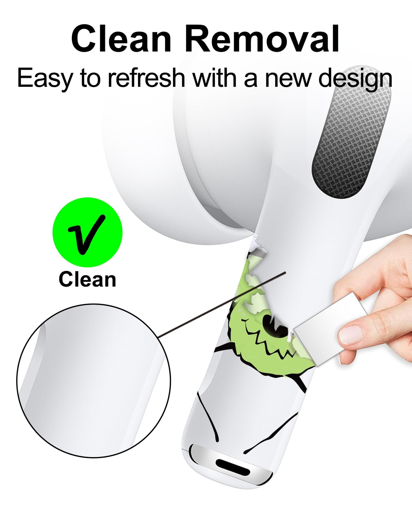 RockMax Glowing Spider Skin for AirPods, Easy to Identify, Universal Sticker Wraps for AirPods Pro 3/2/1 and Gen 1/2/3/4, Cute Earbud Accessories