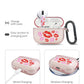 RockMax for AirPods Pro 3 Case Cover with Art Skin, Cute TPU AirPods Case with Keychain Hook, Semi-Transparent Decorative Case for Women, Red Lips, Clear Pink