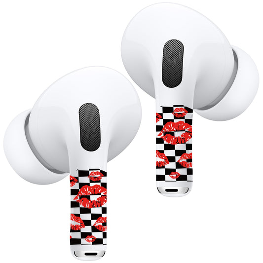 RockMax for AirPod Pro 2 Skin, Helps to Identify, Universal Fit for AirPods Pro 3/2/1 and Gen 1/2/3/4, Red Lips Sticker Cover, Stylish Gift for Women and Teens
