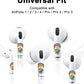 RockMax Universal Stickers for AirPod, No More Mix-Ups, for AirPods Pro 3/2/1 and Gen 1/2/3/4, Rainbow Skin Cover, Custom Gift for Women and Teens