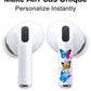 RockMax for AirPods 4 Skin Wraps, Helps Avoid Mix-Ups, Universal Fit for AirPods Pro 3/2/1 and Gen 1/2/3/4, Butterfly Sticker Cover, Gift for Women and Teens