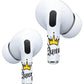 RockMax for AirPods 4 Skin，Universal Crown Decal Sticker for AirPods Pro 3/2/1, Gen 4/3/2/1, Compatible with AirPod Case Cover, Fashion Tattoo Wrap, Never Mix Up
