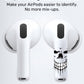 RockMax for AirPods 4 Skin, Black Skull Decal Sticker for Air Pods 4th Gen, Durable Tattoo Wrap, Case Friendly, Easy to Identify, Compatible with AirPods 1/2/3/4 and AirPods Pro 1/2/3(Universal Fit)