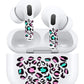 ROCKMAX Leopard Print Skin Set for AirPods, Earbud + Charging Case Stickers with Applicator & Spare, Universal Fit for AirPods 1/2/3/4 & Pro/Pro 2/Pro 3, Removable, Water-Resistant, No Interference