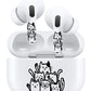 ROCKMAX for Black AirPods Cat Skin Set, Earbud + Charging Case Stickers with Applicator & Spare, Universal Fit for AirPods 1/2/3/4 & Pro/Pro 2/Pro 3, Sweat-Resistant, Removable