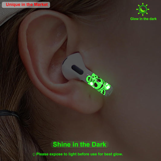 RockMax for AirPods 4 Skin, Glow-in-The-Dark Butterfly Stickers for AirPods 4th Gen, Compatible with AirPod 4 Case, Fun Gift for Boys and Girls, Easy to Install