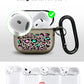 RockMax for AirPods 4 Case Cover with Art Skin, Cute TPU AirPods Case with Keychain Hook, Semi-Transparent Decorative Case for Women, Leopard, Clear Black