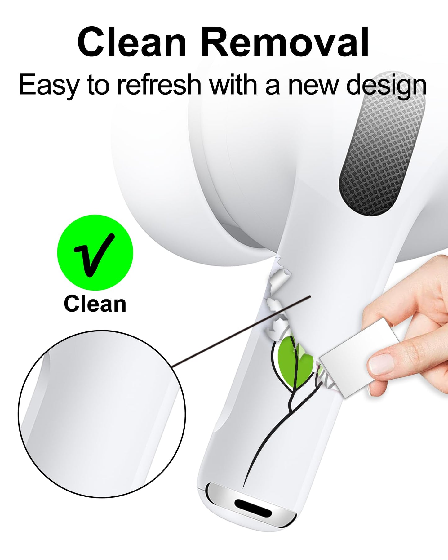 RockMax for AirPods 4 Skin, Easy to Identify, Universal Fit for AirPods Pro 3/2/1 and Gen 1/2/3/4, Classic Rose Sticker Cover, Girly Gifts for Birthday and Party