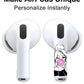 RockMax for AirPods Pro 2 Skin Accessories, Fashion Girl Sticker for Air Pods 4th Gen, Durable Tattoo Wrap, Case Friendly, Compatible with AirPods 1/2/3/4 and AirPods Pro 1/2/3(Universal Fit)