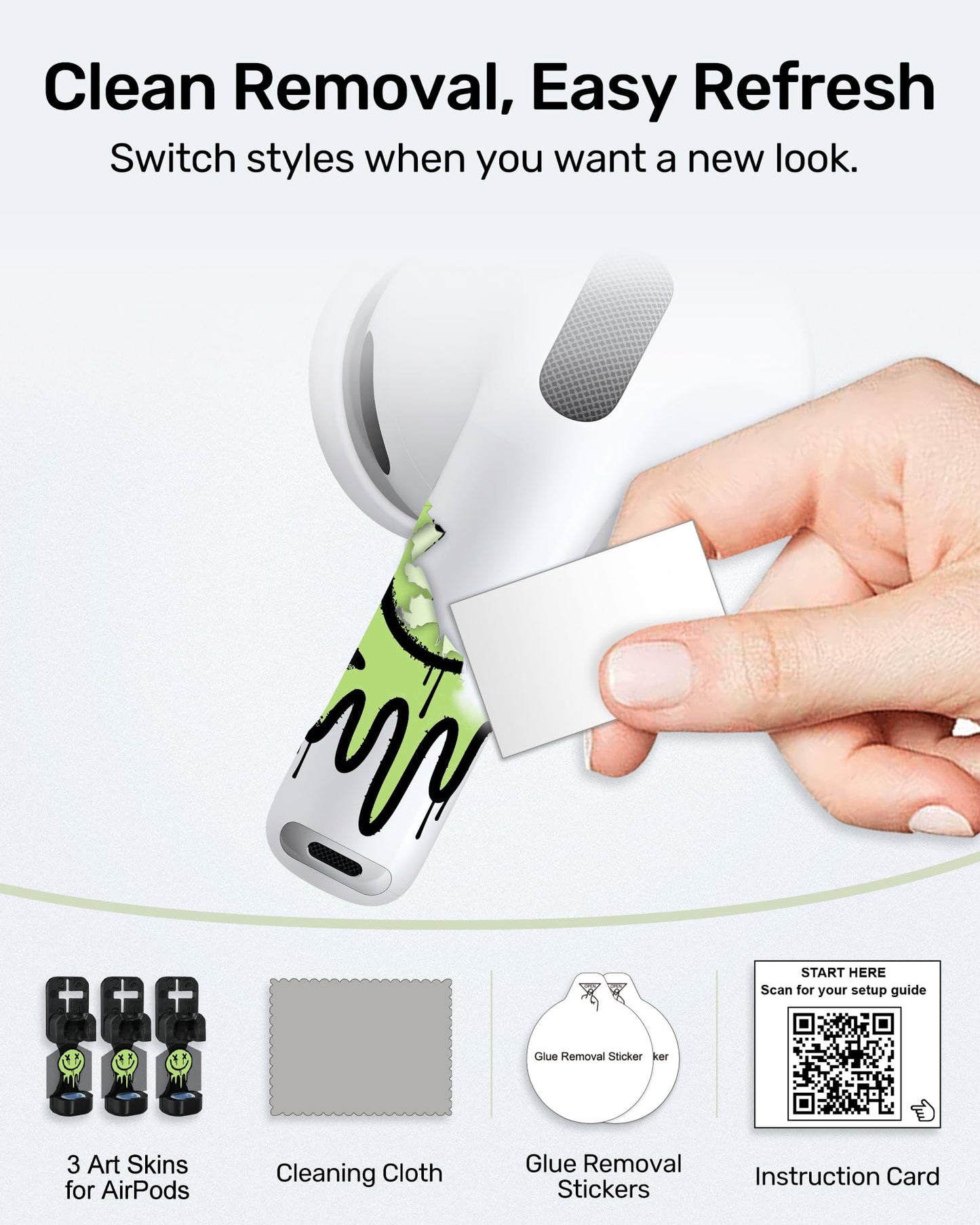 RockMax Glowing Spider Skin for AirPods, Easy to Identify, Universal Sticker Wraps for AirPods Pro 3/2/1 and Gen 1/2/3/4, Cute Earbud Accessories