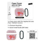 RockMax for AirPods 4 Case Cover with Art Skin, Cute TPU AirPods Case with Keychain Hook, Semi-Transparent Decorative Case for Women, Red Lips, Clear Pink