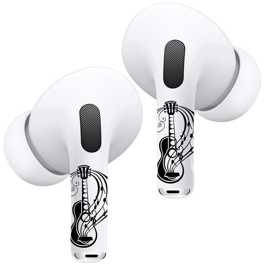 RockMax for AirPods Pro 2 Skin, Easy to Spot, Universal Fit for AirPods Pro 3/2/1 and Gen 1/2/3/4, Guitar Sticker Cover, Unique Gift for Women and Men