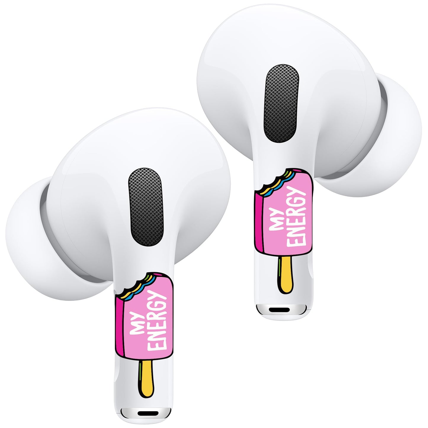 RockMax for AirPods Pro 2 Skin, Easy to Spot, Universal Fit for AirPods Pro 3/2/1 and Gen 1/2/3/4, Pink Ice Cream Sticker Cover, Unique Gift for Women and Men