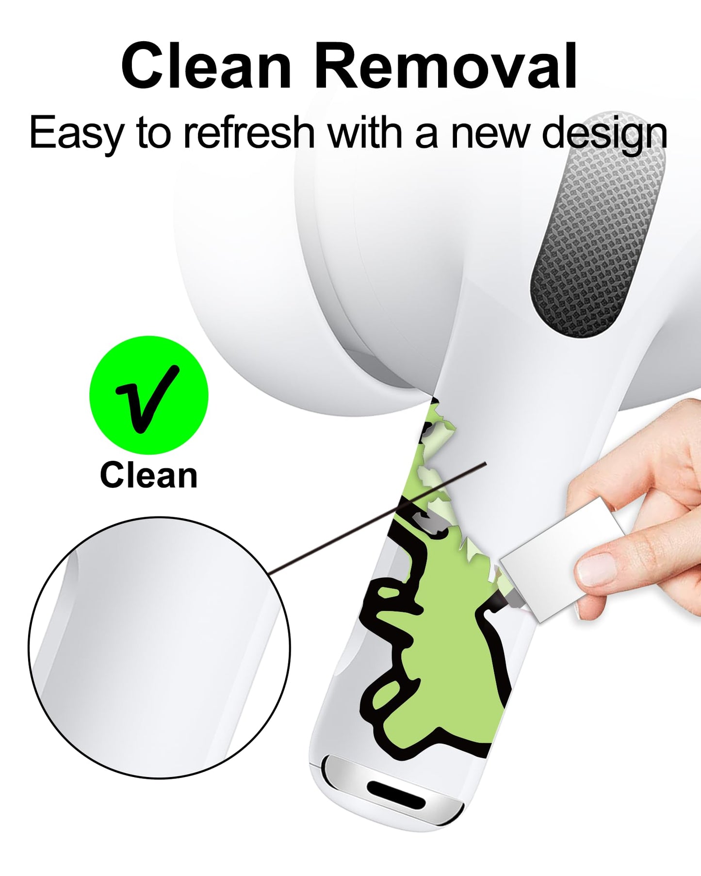 RockMax Glowing Dinosaur Skin for AirPods, Easy to Identify, Universal Sticker Wraps for AirPods Pro 3/2/1 and Gen 1/2/3/4, Cute Earbud Accessories