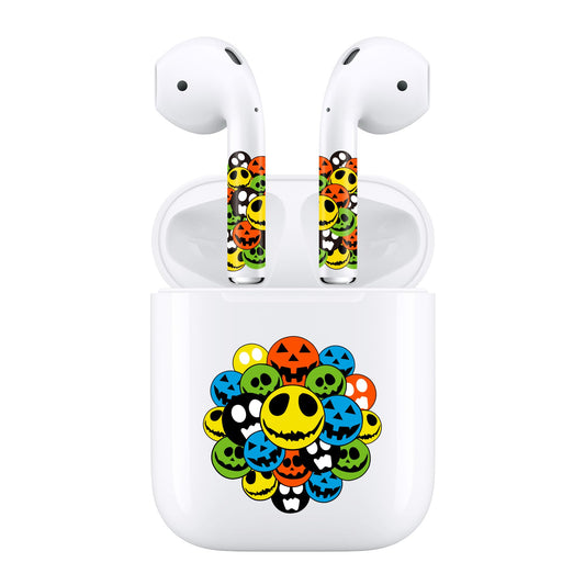 RockMax for AirPods 2nd Generation Skin, Pumpkin Vinyl Decal Stickers for AirPods 2 and Charging Case, Easy to Apply Wrap, Gift for Teens and Women