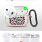 RockMax for AirPods Pro 3 Case Cover with Art Skin, Cute TPU AirPods Case with Keychain Hook, Semi-Transparent Decorative Case for Women, Leopard, Clear Pink