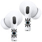 RockMax Universal Stickers for AirPod, No More Mix-Ups, for AirPods Pro 3/2/1 and Gen 1/2/3/4, Black Eye Skin Cover, Custom Gift for Women and Teens