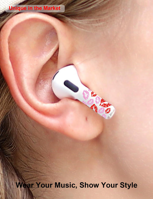 ROCKMAX AirPods Pro Skin Wrap, Customized AirPods Pro 2 Skin and Accessories for Women, Red Lip AirPods Sticker for Your Air Pods Decoration, with Installation Tool (HC 153)