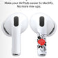 RockMax for AirPods Sticker Skin, Easy to Identify, Universal Fit for AirPods Pro 3/2/1 and Gen 1/2/3/4, Black Wrap Cover, for Teens and Adults