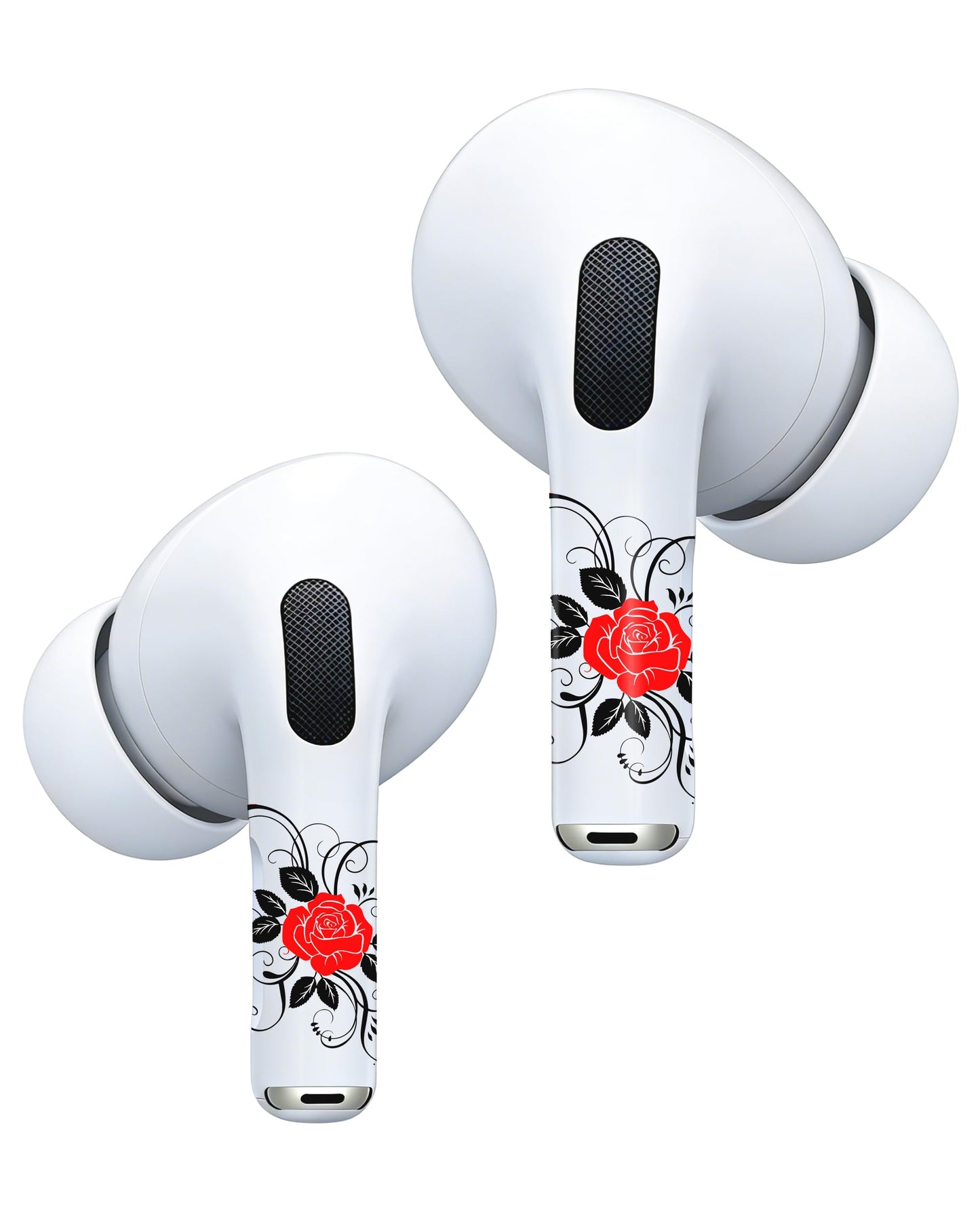 RockMax for AirPods 4 Skin，Personalized Rose Stickers for AirPods 1/2/3/4 & Pro 1/2/3, Compatible with AirPod Case, Durable Tattoo Wrap, Easy to Identify, Stylish Gift for Women and Girls