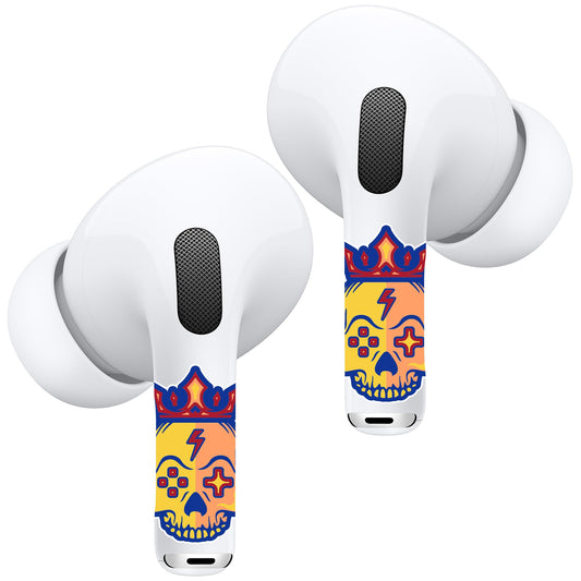RockMax for AirPod Pro 2 Skin, Helps to Identify, Universal Fit for AirPods Pro 3/2/1 and Gen 1/2/3/4, Skull Sticker Cover, Stylish Gift for Women and Teens