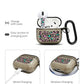 RockMax for AirPods 4 Case Cover with Art Skin, Cute TPU AirPods Case with Keychain Hook, Semi-Transparent Decorative Case for Women, Leopard, Clear Black