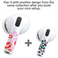 RockMax Ghost Sticker for AirPods, Easy to Identify, Universal Skin for AirPods Pro 3/2/1 and Gen 1/2/3/4, Black Wrap Cover, for Family