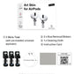 RockMax Universal Stickers for AirPod, No More Mix-Ups, for AirPods Pro 3/2/1 and Gen 1/2/3/4, Black Rock Skin Cover, Custom Gift for Women and Teens