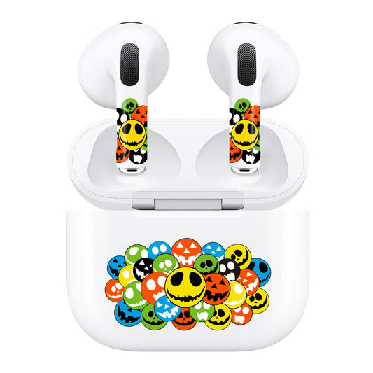 RockMax for AirPods 3rd Generation Decal Sticker, Halloween AirPod Skins for Airbuds and Charging Case, Durable Wrap, Easy to Apply, for Teens and Adults