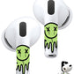 RockMax for AirPods Pro 3 Skin, Glow-in-The-Dark Death Smile Sticker for AirPods 4th Gen, Works with AirPod Case, Easy to Identify, Fits AirPods 1/2/3/4 and AirPods Pro 1/2/3(Universal Fit)