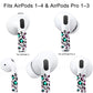 RockMax Universal Skin for AirPods Pro 3/Pro 2/Pro, Cute Stickers Also Fits to AirPod 1/2/3/4, Leopard Print Wrap for Women and Girls, Easy to Identify, Case-Friendly
