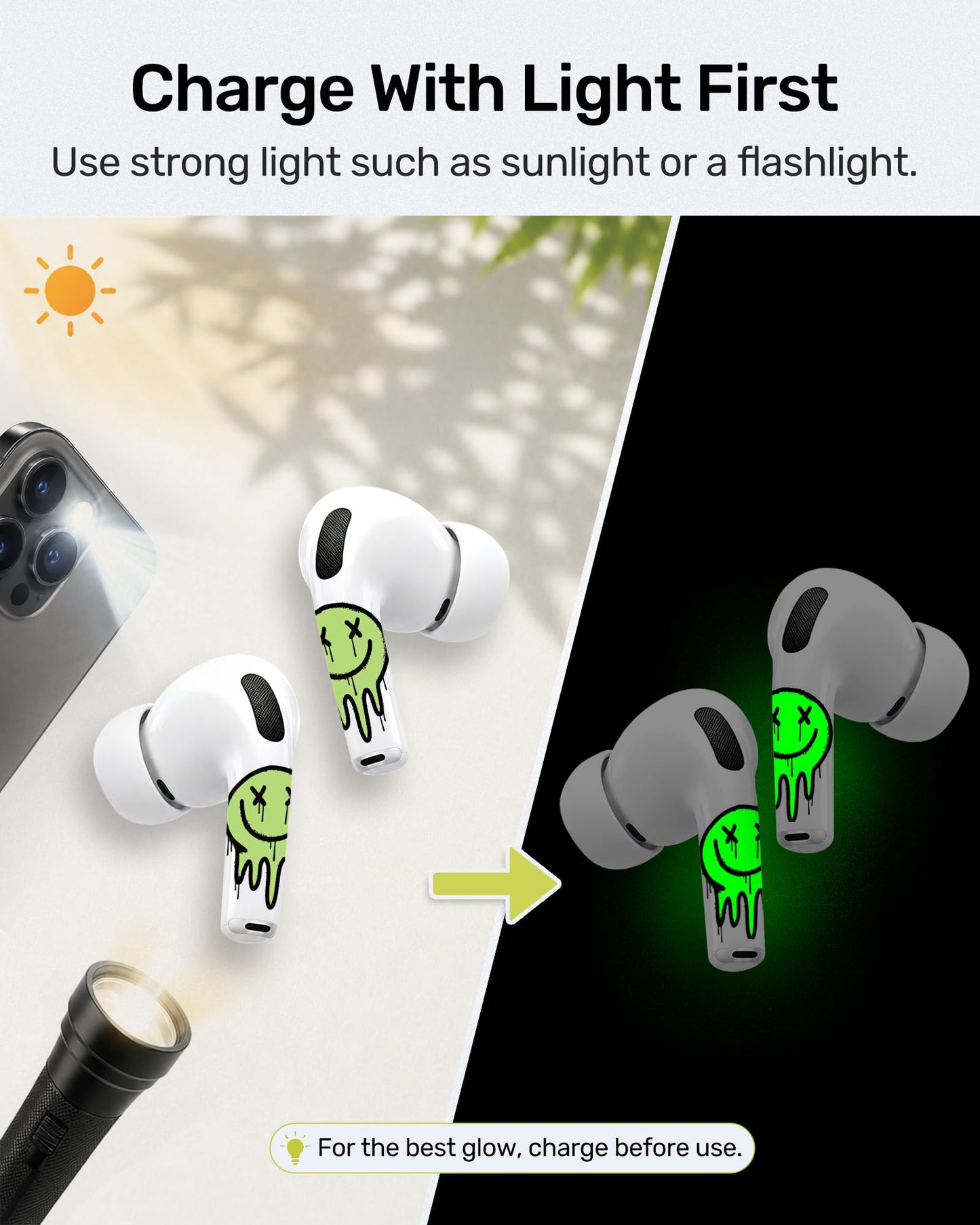 RockMax Glowing Spider Skin for AirPods, Easy to Identify, Universal Sticker Wraps for AirPods Pro 3/2/1 and Gen 1/2/3/4, Cute Earbud Accessories