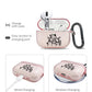 RockMax for AirPods Pro 3 Case Cover with Art Skin, Cute TPU AirPods Case with Keychain Hook, Semi-Transparent Decorative Case for Women, Cute Cat, Clear Pink
