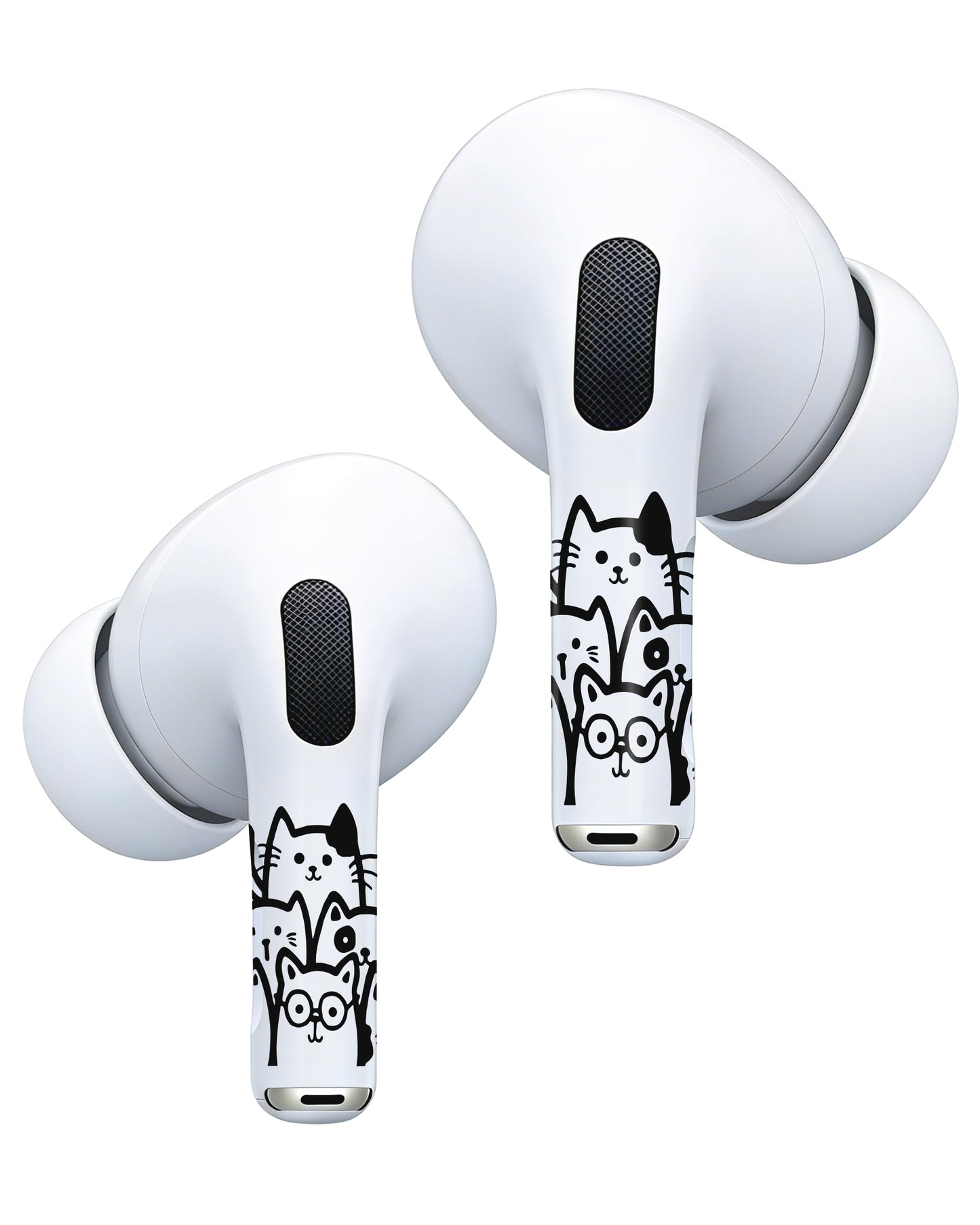 ROCKMAX for AirPods Pro 2 Skin Accessories, Black Cats Sticker Wrap, Easy to Identify Your Earbuds, for Boys and Girls, Compatible with AirPods 1/2/3/4 & Pro 1/2/3, Case-Friendly